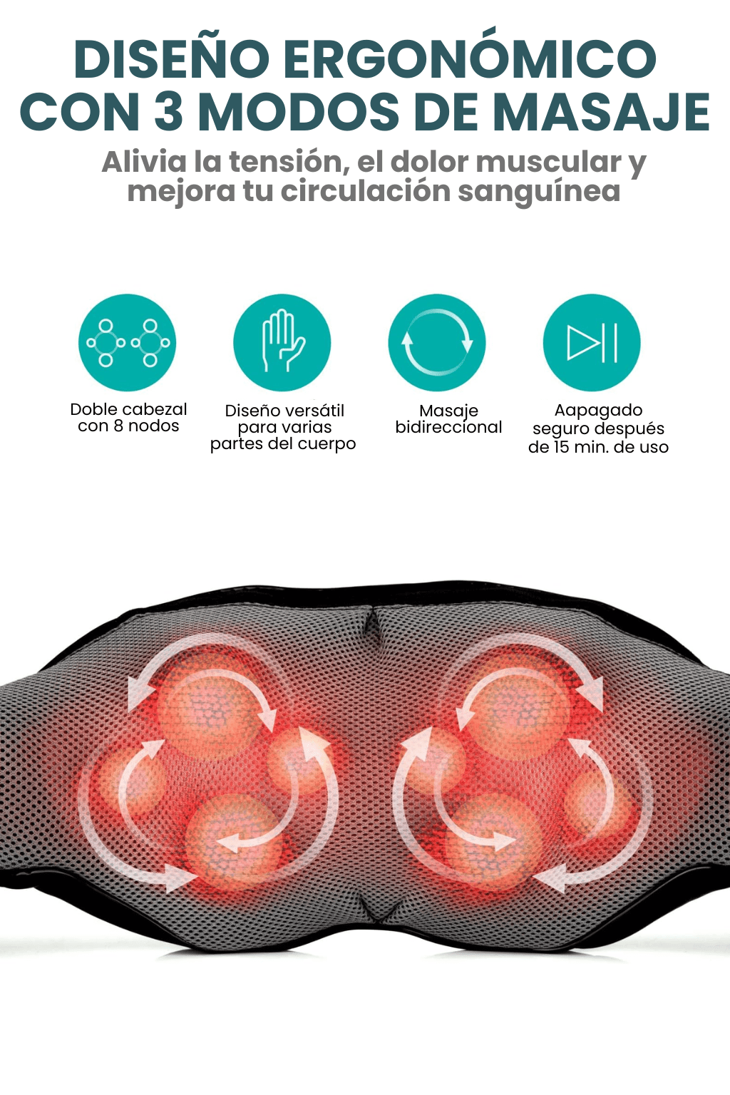 RELAXMAX™ MASAJEADOR TÉRMICO CERVICAL