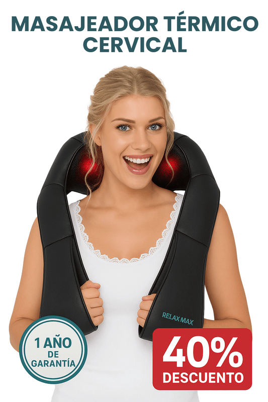 RELAXMAX™ MASAJEADOR TÉRMICO CERVICAL