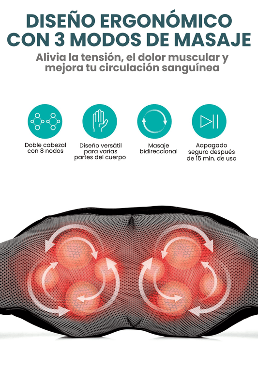 RELAXMAX™ MASAJEADOR TÉRMICO CERVICAL